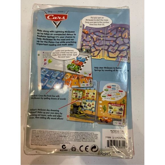 LeapPad Leap Frog K-1st grade Interactive Book and cartridge Cars. Reading and M - Picture 2 of 4